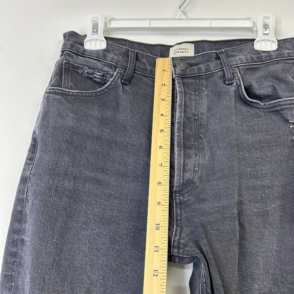 Citizens of Humanity Charlotte Straight Ankle Jeans Womens Size 28 Black - Picture 9 of 13